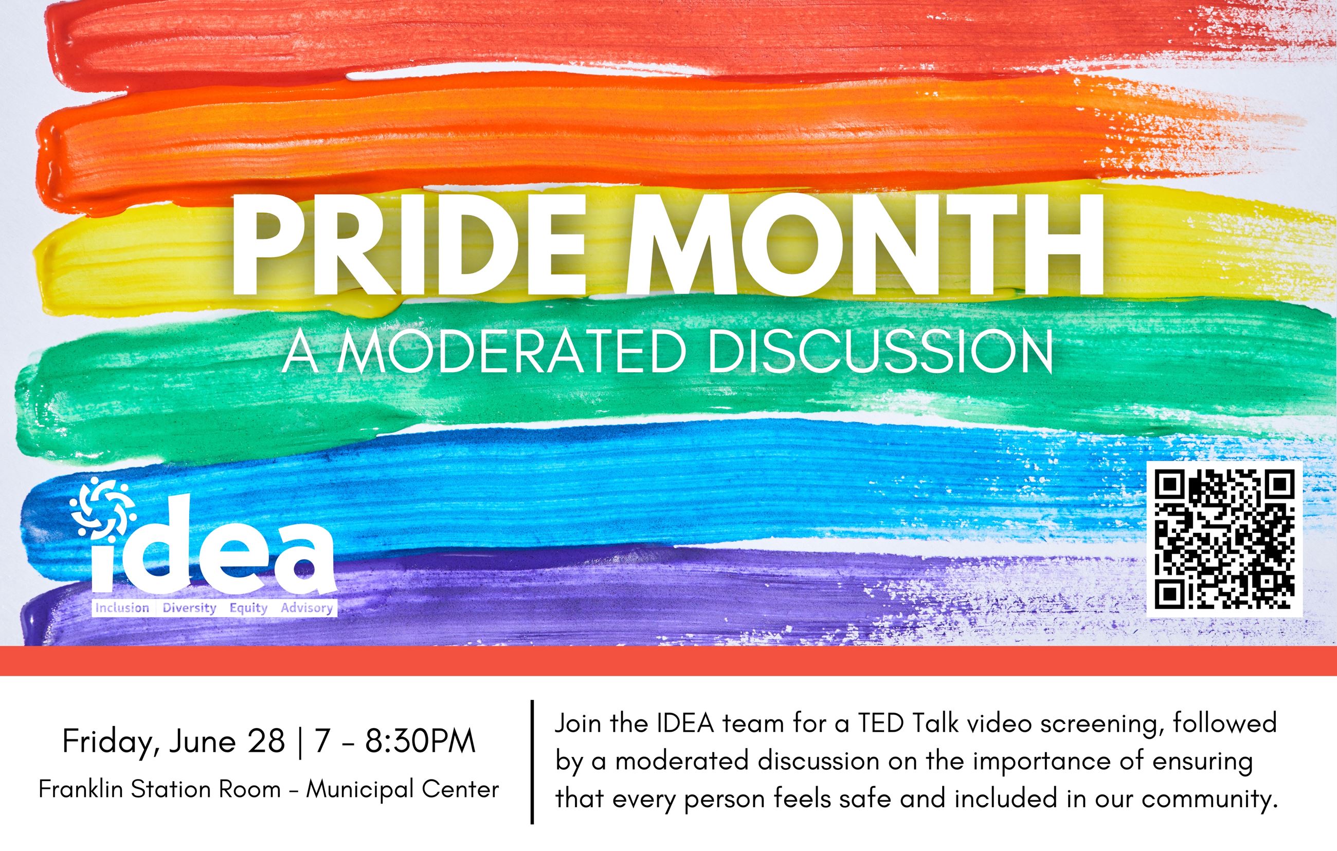 IDEA Discussion Pride Month Graphic