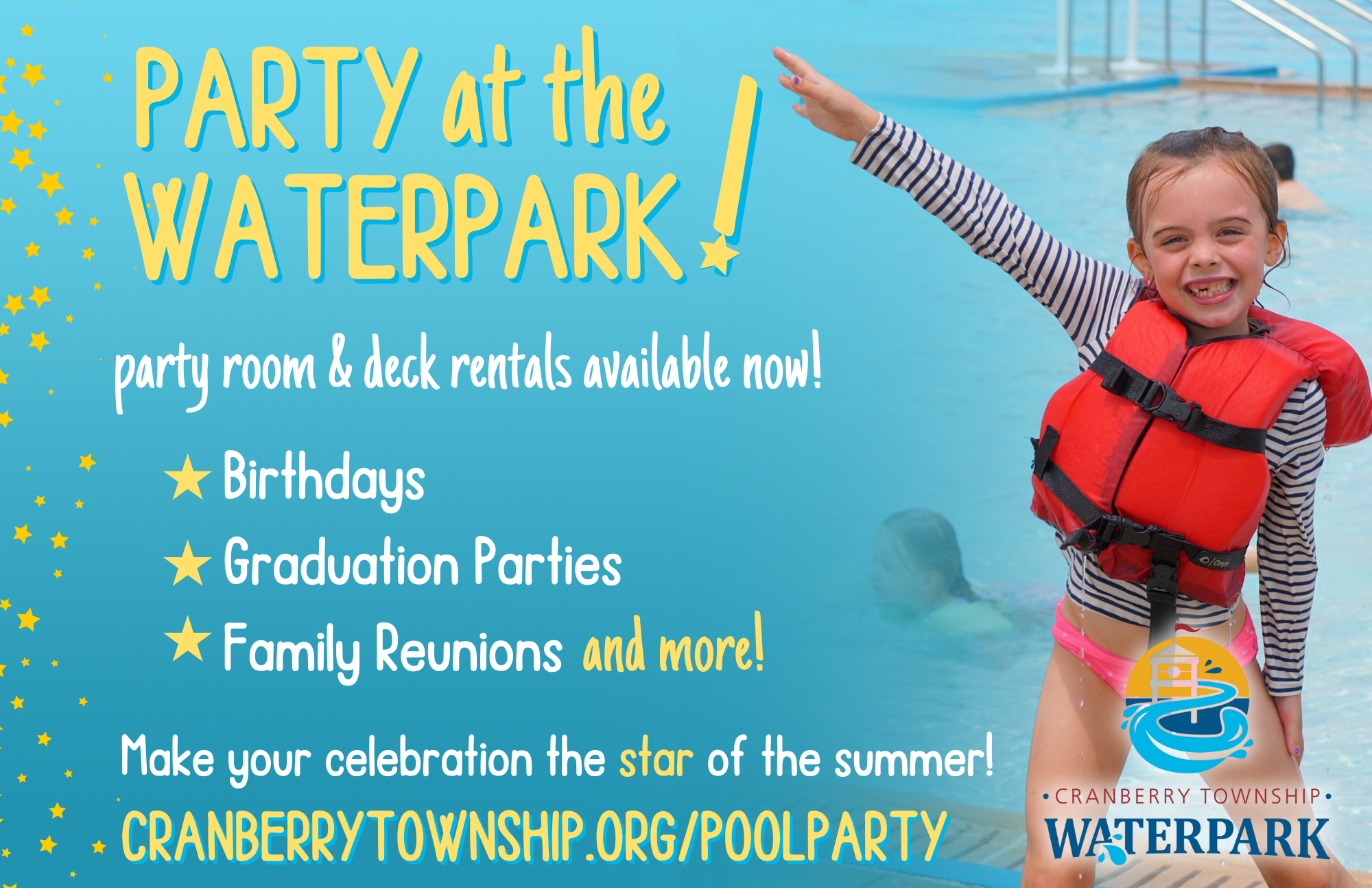 partydeck rental flyer
